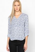 Femella Blue Hi Low Oversized Shirt