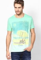 Forca By Lifestyle Green Crew Neck T Shirts