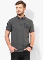 French Connection Grey Regular Fit Polo T-Shirt
