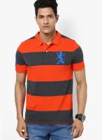 Giordano Red Striped Polo T-Shirts