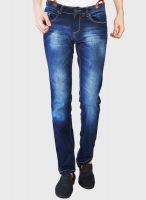 Globus Solid Blue Slim Fit Jeans