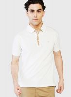 Globus White Solid Polo T-Shirts