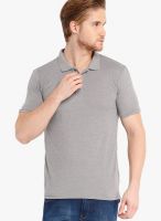 Highlander Grey Solid Polo TShirts