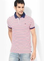Izod Red Striped Polo T-Shirts