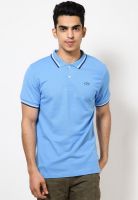 Jack & Jones Blue Solid Polo T-Shirts