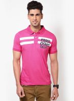 Jogur Pink Solid Polo T-Shirts