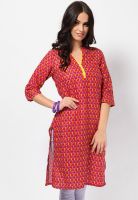 Kurti'S Pink Printed Kurtis