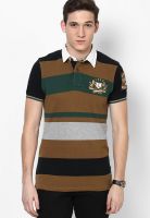 Lee Green Striped Polo T-Shirts
