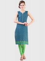 Libas Blue Printed Kurta