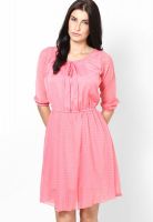 MIAMINX Pink 3/4Th Sleeve Dress
