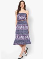 New Look Blue Colored Printed Shift Dress