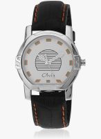 Olvin Quartz 1516 Sl02 Black/White Analog Watch