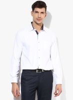 Peter England White Slim Fit Formal Shirt