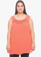 Pluss Orange Embellished Top