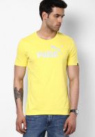 Puma Yellow Crew Neck T Shirt