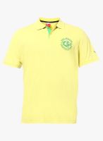 Puma Yellow Solid Polo T-Shirts