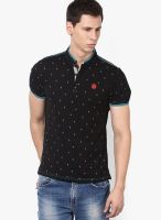 Spykar Black Polo T-Shirt