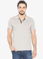 Status Quo Grey Solid Polo T-Shirt