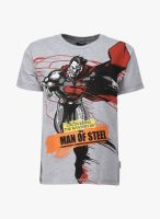 Superman Grey Milange T-Shirt