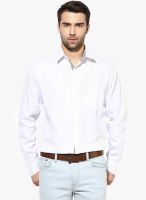 The Vanca White Solid Slim Fit Formal Shirt