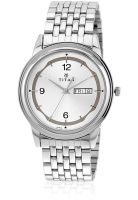 Titan 1638Sm01 Silver Analog Watch