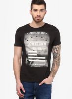 Tom Tailor Black Round Neck T-Shirt