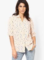 Tops And Tunics Cream Printed Shirt