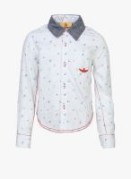 UFO White Casual Shirt