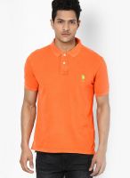 U.S. Polo Assn. Orange Solid Polo T-Shirts