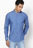 United Colors of Benetton Blue Solid Casual Shirt