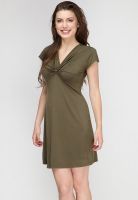 United Colors of Benetton Front Gathers Short Sleeve Dress