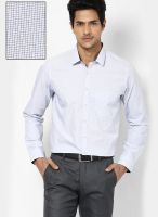 Van Heusen White Check Slim Fit Formal Shirt