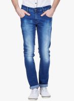 Vintage Blue Mid Rise Slim Fit Jeans