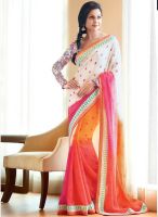 Vishal Orange Printed Saree