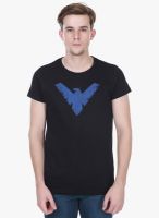 White Kalia Black Printed Round Neck T-Shirt