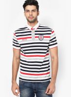 Wilkins & Tuscany Blue Striped Polo T-Shirts