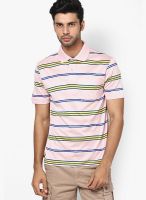 Wilkins & Tuscany Pink Striped Polo T-Shirts