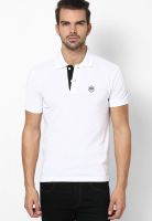 Wilkins & Tuscany White Solid Polo T-Shirts