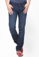 Yepme Blue Solid Slim Fit Jeans