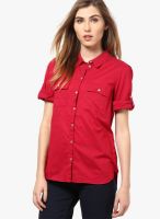 s.Oliver Red Solid Shirt