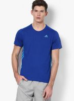Adidas Blue Round Neck T-Shirt