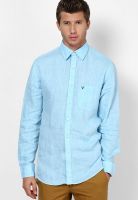 Allen Solly Blue Solid Sport Fit Casual Shirt