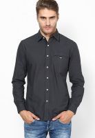 Allen Solly Dark Grey Custom Casual Shirt