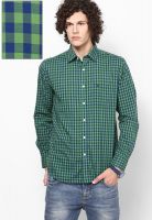 Allen Solly Green Checks Sport Fit Casual Shirt