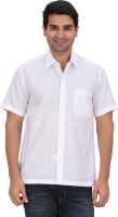 Anytime Men's Solid Casual White Shirt