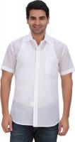 Anytime Men's Striped Casual White Shirt