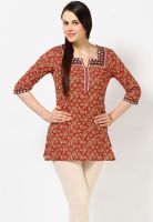 Aurelia Maroon Printed Kurtis