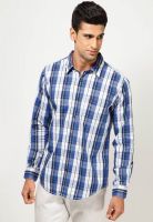 Basics Blue Casual Shirts