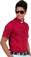 Botticelli Men's Printed Casual Red Shirt