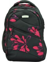 Daikon Tiger Black 20 L medium Backpack(Black, Pink)